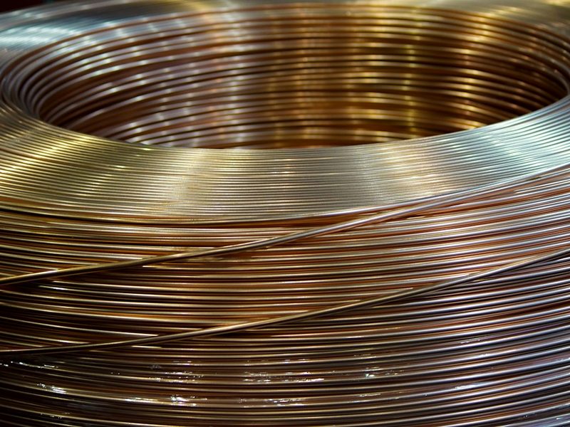 Tubo de cobre flexível — imagem ilustrativa